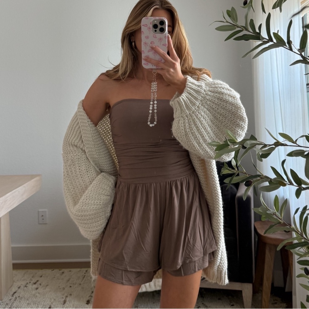 Womens Strapless Romper